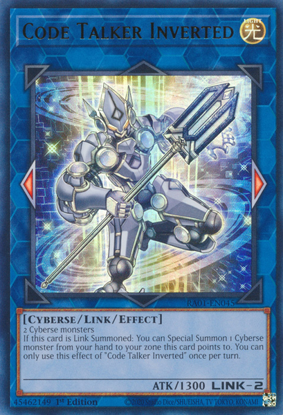 Code Talker Inverted (RA01-EN045) Prismatic Ultimate Rare - Near Mint 1st Edition