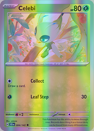 Celebi - 004/142 (SCR) Uncommon - Near Mint Reverse Holo