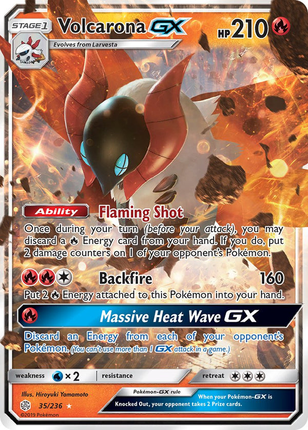 Volcarona GX - 035/236 (CEC) Ultra Rare - Near Mint Holofoil