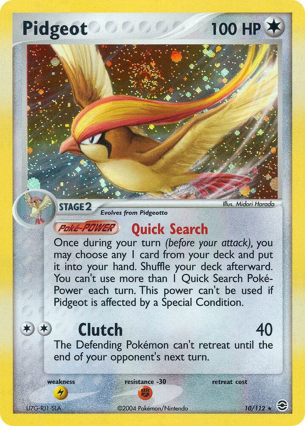 Pidgeot - 010/112 (RG) Rare - Near Mint Holofoil