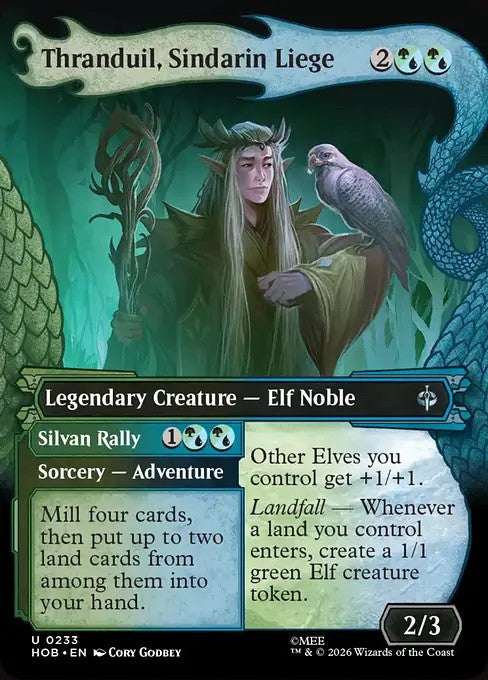 Thranduil, Sindarin Liege // Silvan Rally [ #0233 Showcase Dragon Hoard Frame ] (HOB-U)