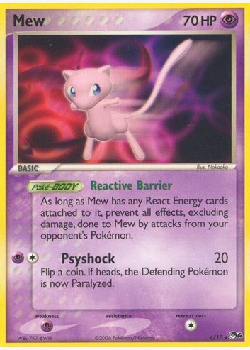 Mew 4/17 (POP) Holofoil Heavy Play