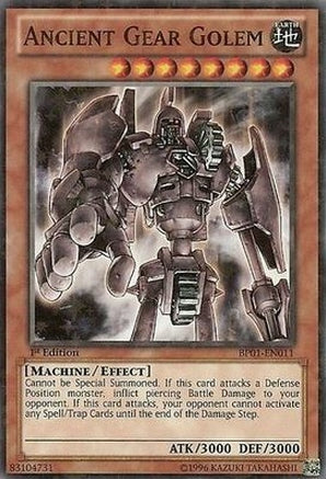 Ancient Gear Golem (Starfoil) (BP01-EN011) Starfoil Rare - Near Mint 1st Edition