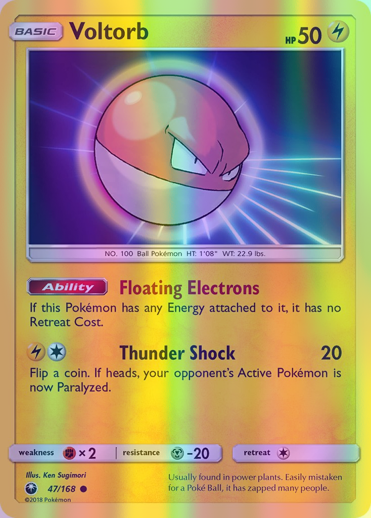 Voltorb - 047/168 (CES) Common - Near Mint Reverse Holofoil