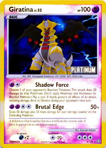 Giratina - 4/146 [Platinum] (BKP) Promo - Heavy Reverse Holofoil