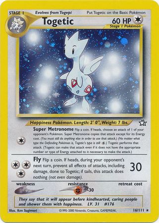 Togetic - 16/111 (N1) Holo Rare Unlimited - Light Play Holofoil