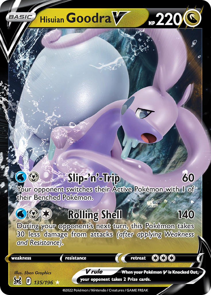 Hisuian Goodra V - 135/196 (SWSH11) Ultra Rare - Near Mint Holofoil