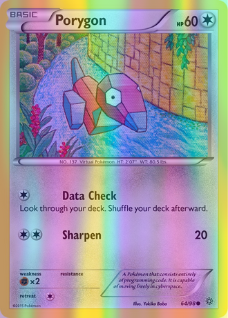 Porygon - 064/098 (AOR) Common - Near Mint Reverse Holofoil