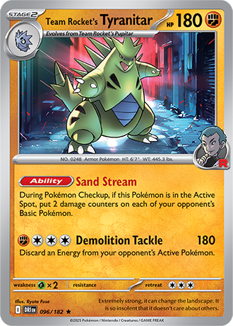 Team Rocket's Tyranitar - 096/182 (DRI) Rare