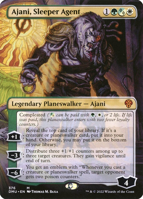 Ajani, Sleeper Agent [#376 Borderless Planeswalkers] (DMU-M-FOIL)