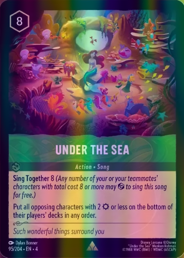 Under the Sea (Ursula's Return 095/204) Rare - Near Mint Cold Foil