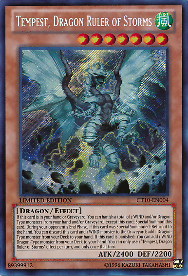 Tempest, Dragon Ruler of Storms (CT10-EN004) Limited Edition Secret Rare