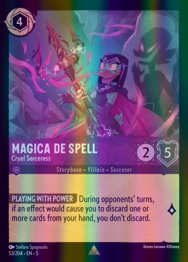 Magica De Spell - Cruel Sorceress (Shimmering Skies 053/204) Rare - Near Mint Cold Foil