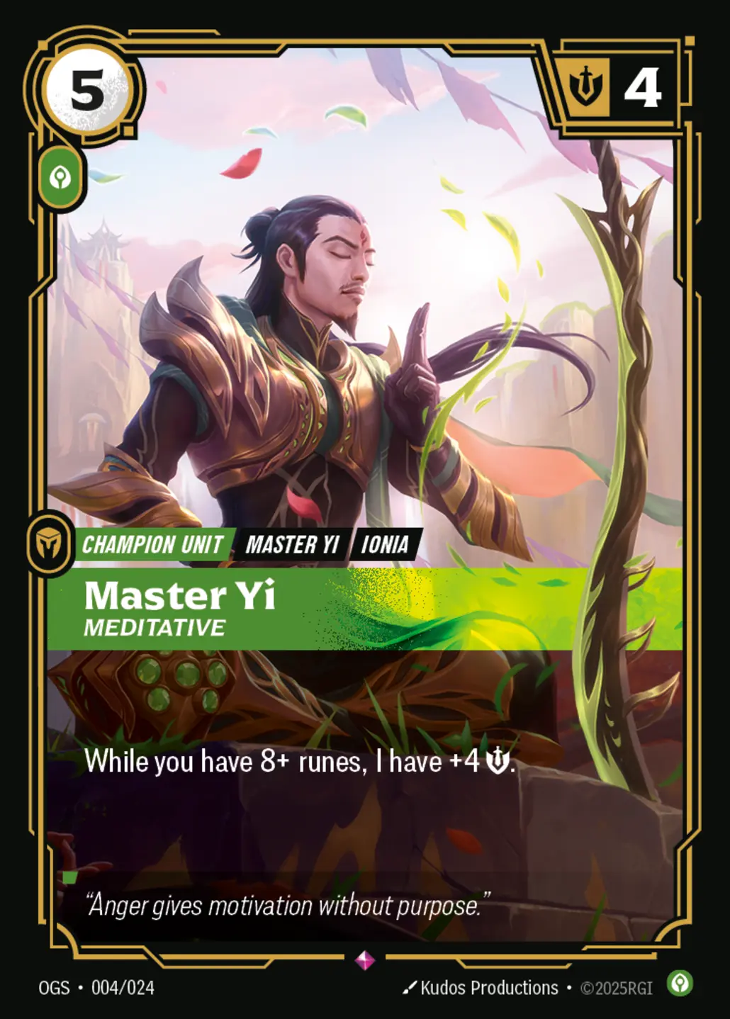 Master Yi - Meditative - 004/024 (OGS) Rare