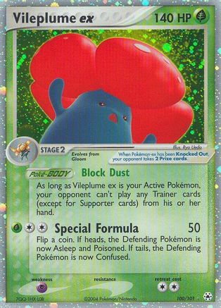 Vileplume ex - 100/101 (HL) Ultra Rare - Light Play Holofoil