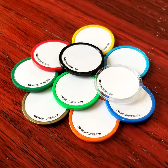 InfiniTokens Dry Erase Counters/Tokens/Ability Counters - 10-Pack