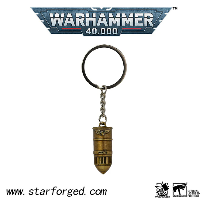 Starforged: Warhammer 40K - Space Marine Bolt Round Keychain