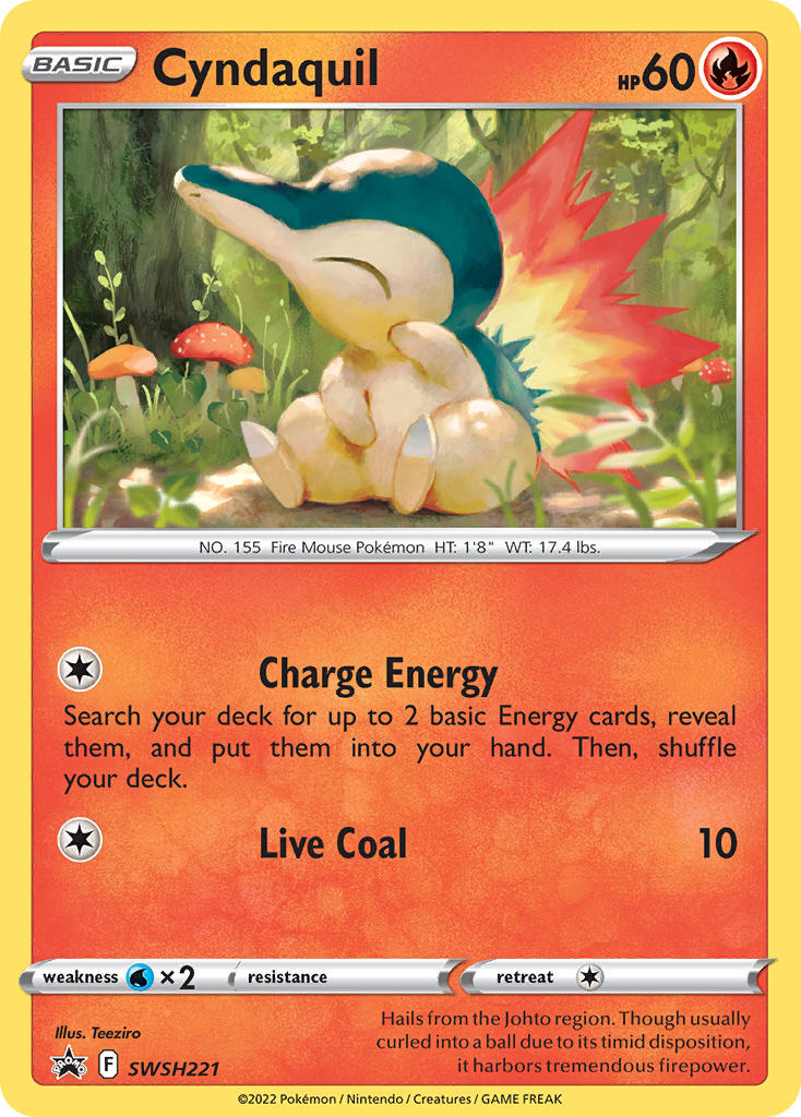 Cyndaquil - SWSH221 (SWSH:PR) Promo - Near Mint Holofoil