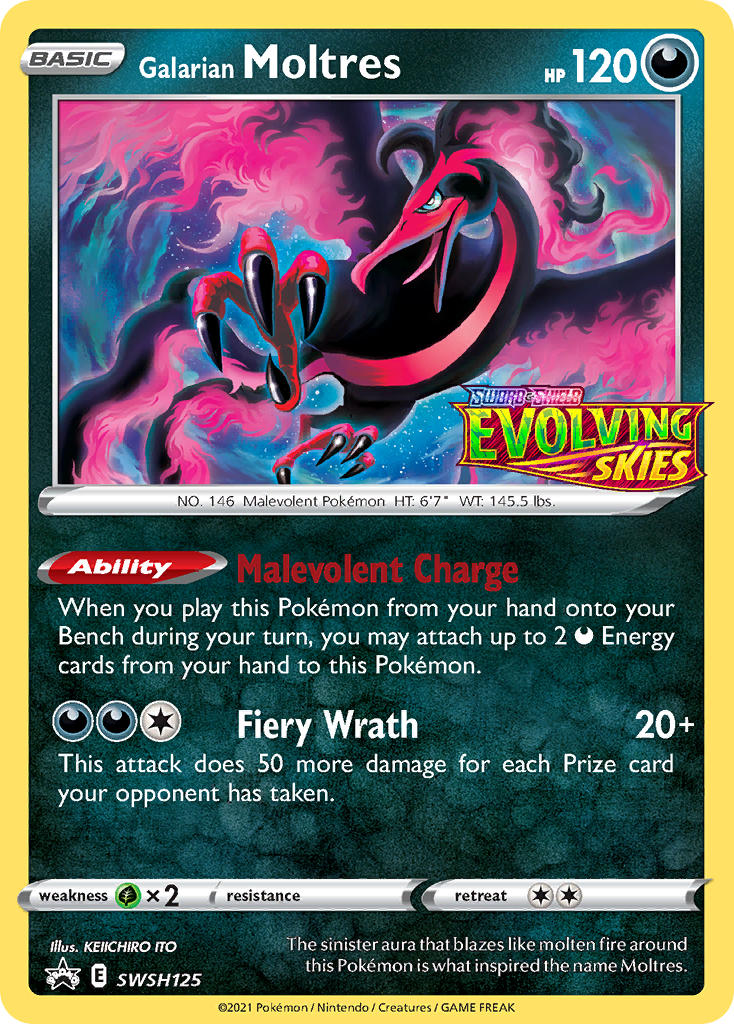 Galarian Moltres (Prerelease) - SWSH125 (SWSH:PR) Promo - Near Mint Holofoil