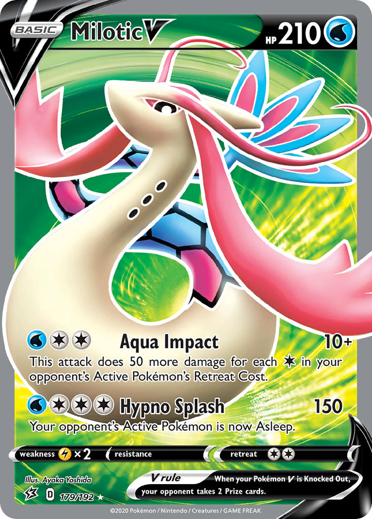 Milotic V (Full Art) - 179/192 (SWSH02) Ultra Rare - Near Mint Holofoil