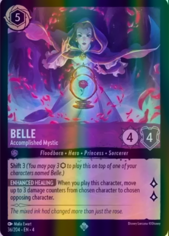 Belle - Accomplished Mystic (Ursula's Return 036/204) Super Rare - Near Mint Cold Foil