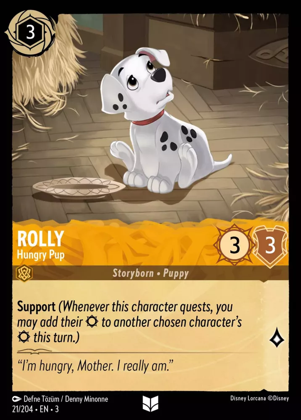 Rolly - Hungry Pup (Into the Inklands 021/204) Uncommon - Near Mint