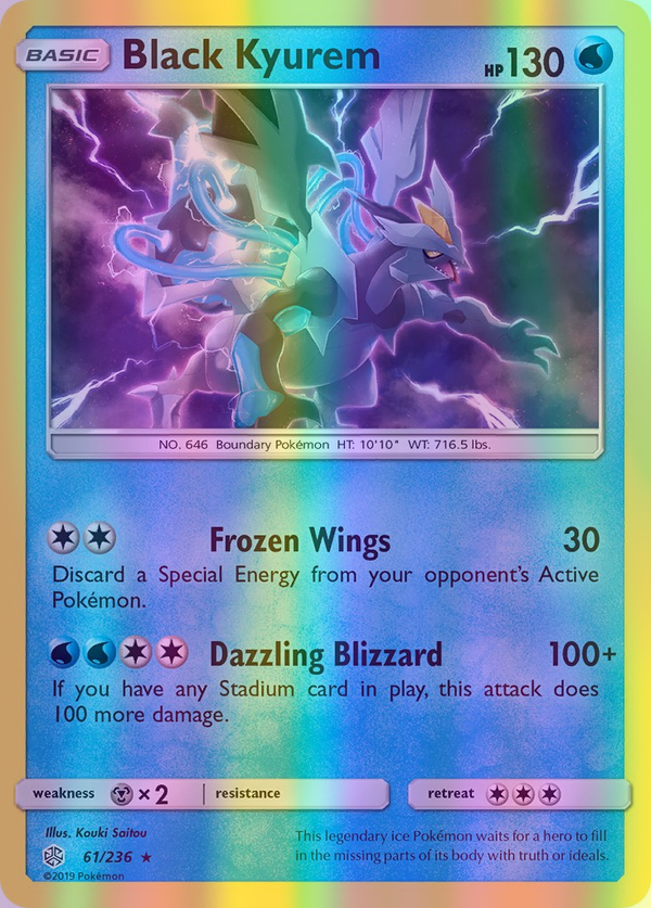 Black Kyurem - 061/236 (CEC) Holo Rare - Near Mint Reverse Holofoil