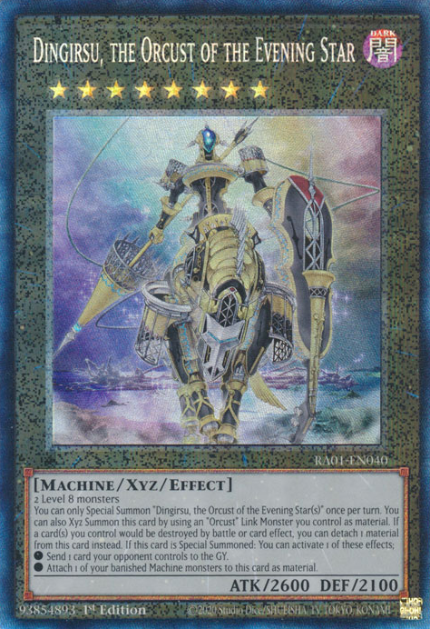 Dingirsu, the Orcust of the Evening Star (RA01-EN040) Prismatic Collector’s Rare - Near Mint 1st Edition