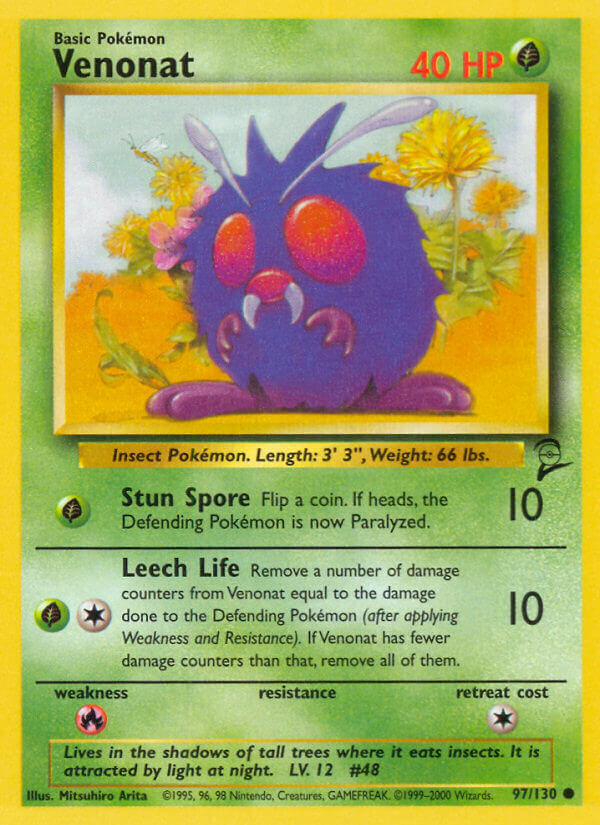 Venonat - 097/130 (BS2) Common - Near Mint