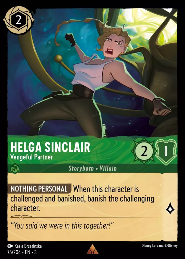 Helga Sinclair - Vengeful Partner (Into the Inklands 075/204) Rare - Near Mint