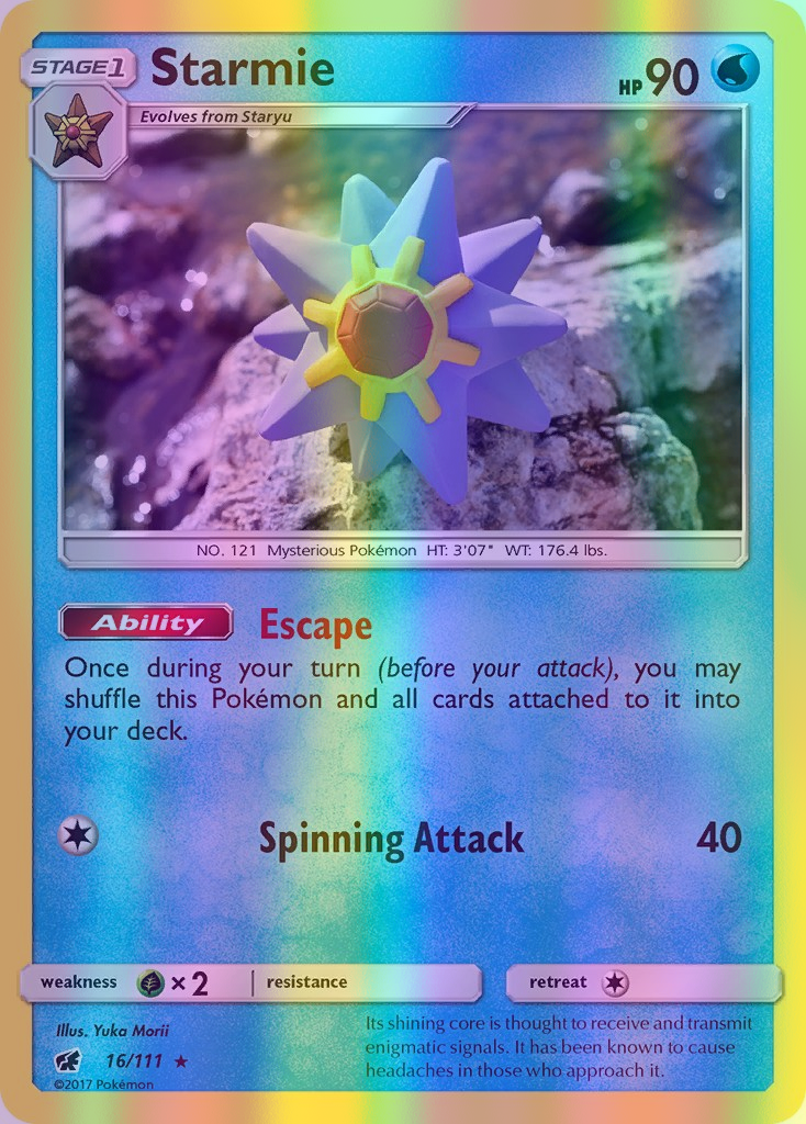 Starmie - 016/111 (CIN) Rare - Near Mint Reverse Holofoil