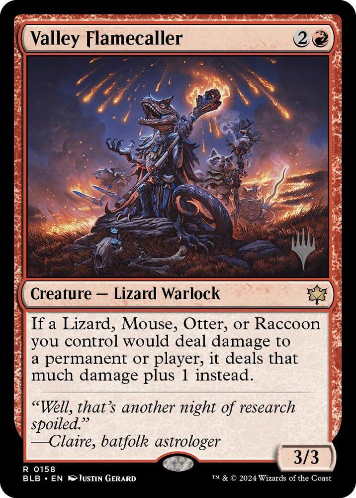 Valley Flamecaller [#0158] (BLB-R-PP-FOIL)