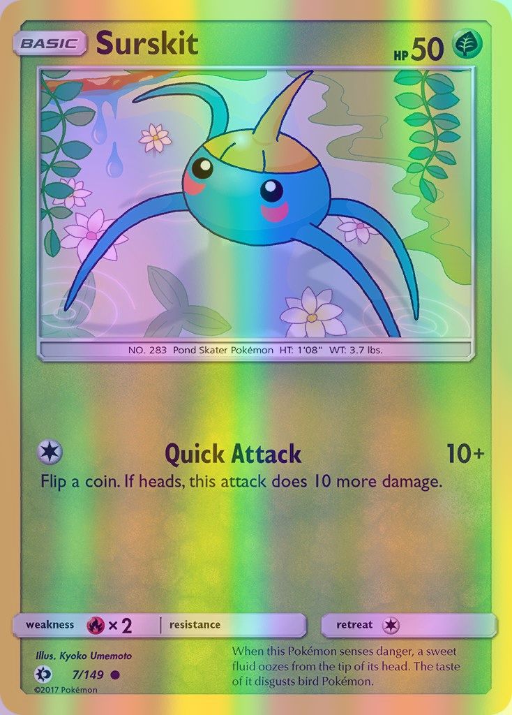 Surskit - 007/149 (SM01) Common - Near Mint Reverse Holofoil