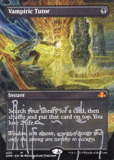 Vampiric Tutor [#430 Alternate Art Borderless] (DMR-M) Artist Signed