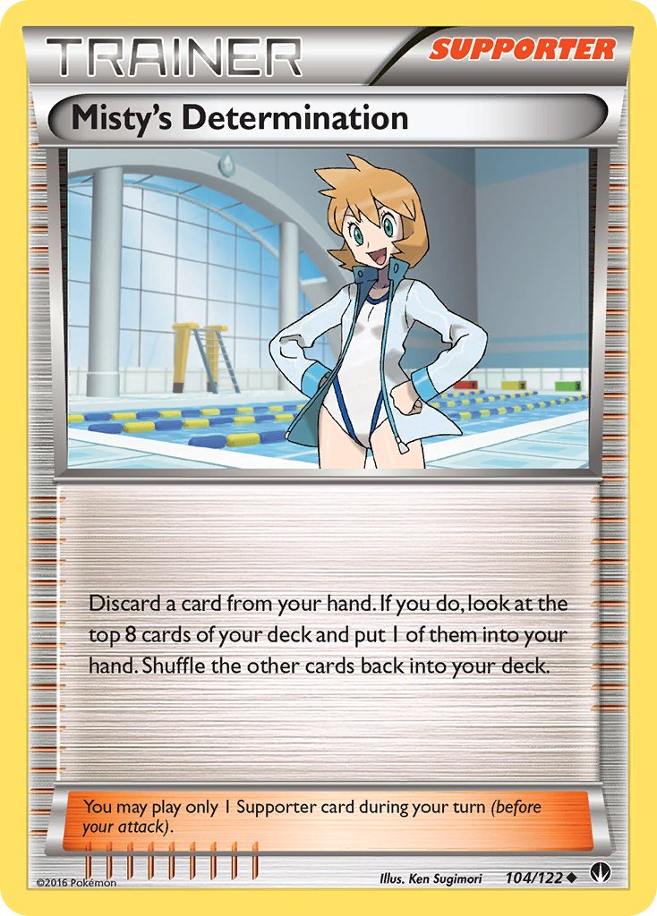 Misty's Determination - 104/122 (BKP) Uncommon - Near Mint