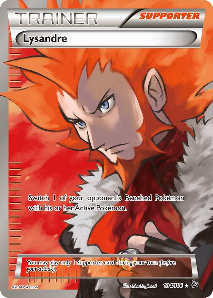 Lysandre (Full Art) - 104/106 (FLF) Ultra Rare - Heavy Play Holofoil