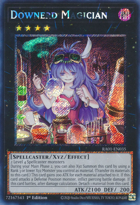 Downerd Magician (RA01-EN035) Platinum Secret Rare - Near Mint 1st Edition