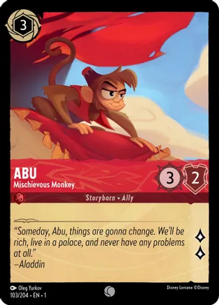 Abu - Mischievous Monkey (The First Chapter 103/204) Common - Near Mint Cold Foil