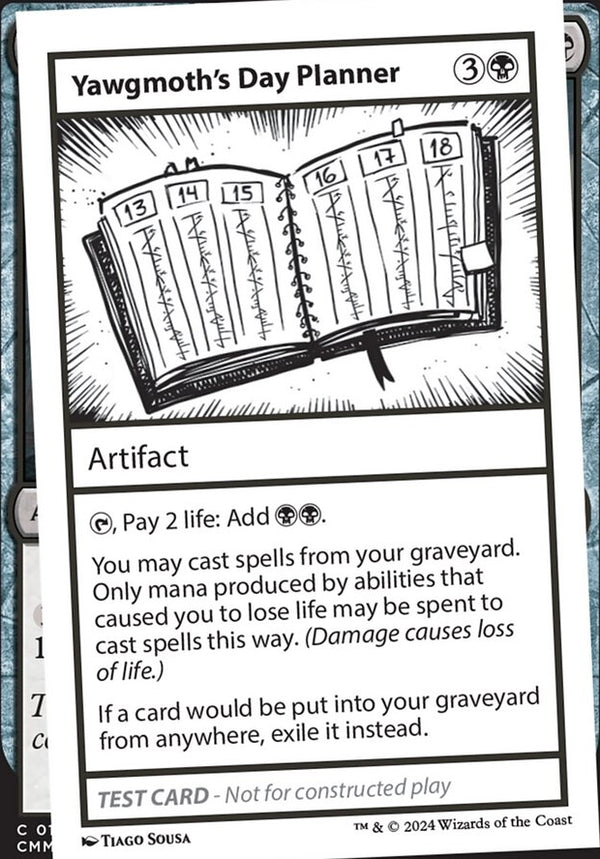 Yawgmoth's Day Planner [#0319 Playtest] (MB2-R)