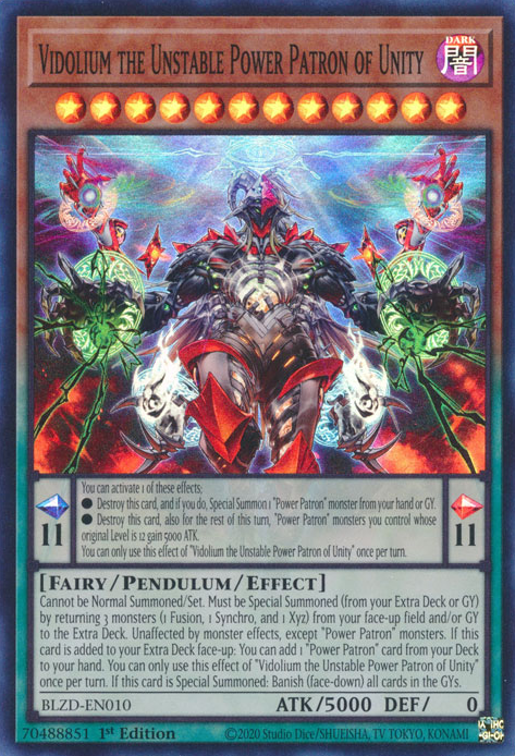 Vidolium the Unstable Power Patron of Unity (BLZD-EN010)