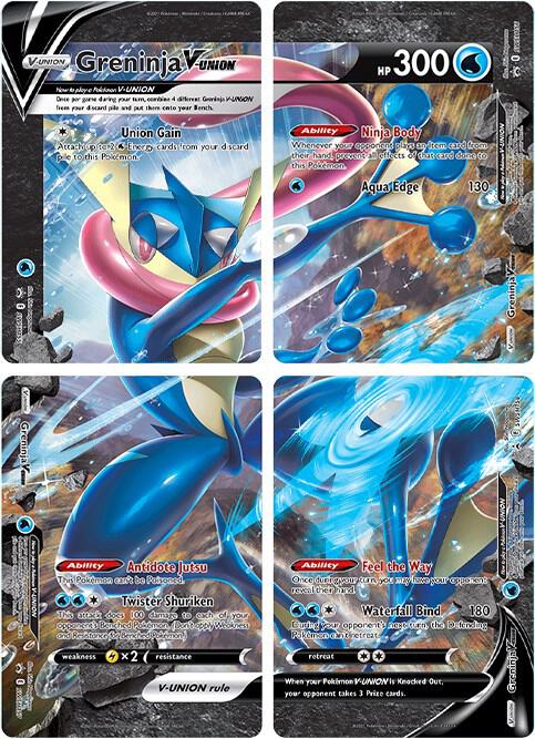 Greninja V-UNION [Set of 4] - SWSH155-158 (SWSH:PR) Promo - Near Mint Holofoil