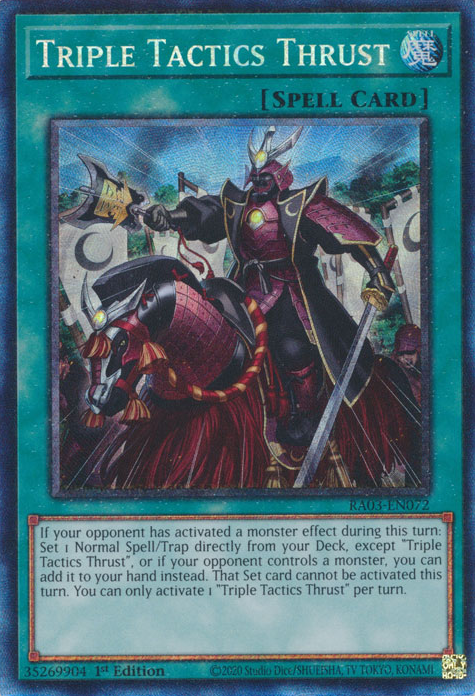 Triple Tactics Thrust (RA03-EN072) Platinum Secret Rare - Near Mint 1st Edition