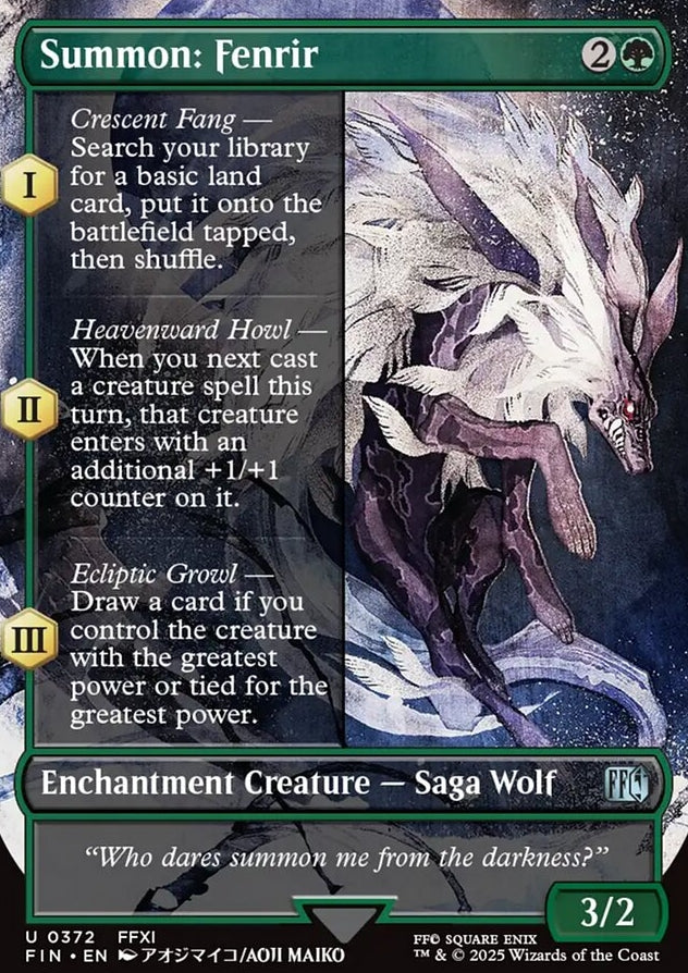 Summon: Fenrir [ #0372 Borderless Alternate Art ] (FIN-U)
