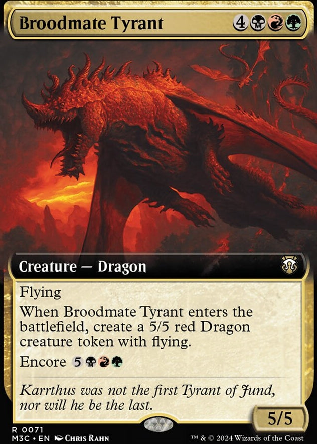 Broodmate Tyrant [#0071 Extended Art Ripple Foil] (M3C-R)
