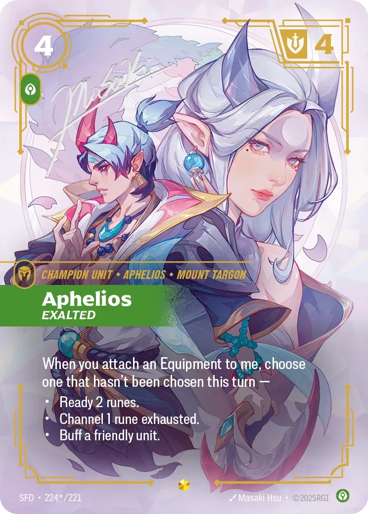 Aphelios - Exalted (Signature) - 224*/221 (SFD) Showcase