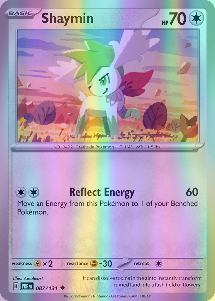 Shaymin - 087/131 (PRE) Uncommon - Near Mint Reverse Holofoil