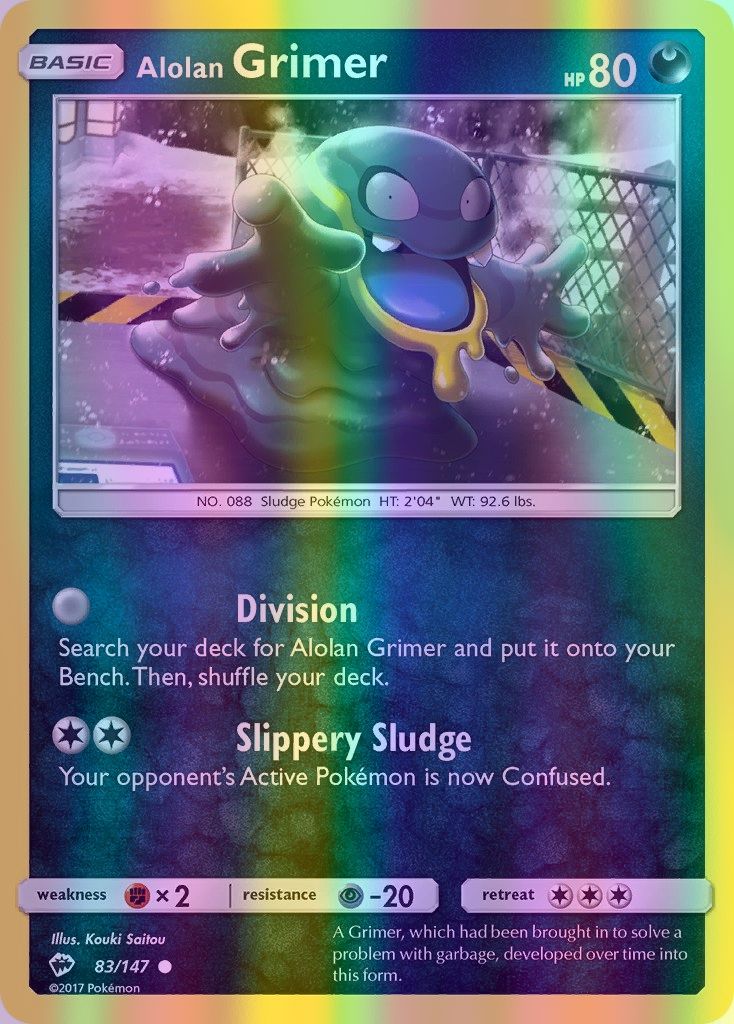 Alolan Grimer - 083/147 (SM:BUS) Common - Near Mint Reverse Holofoil