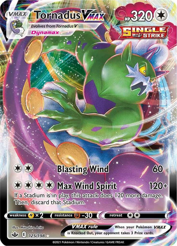 Tornadus VMAX - 125/198 (SWSH06) Ultra Rare - Light Played Holofoil