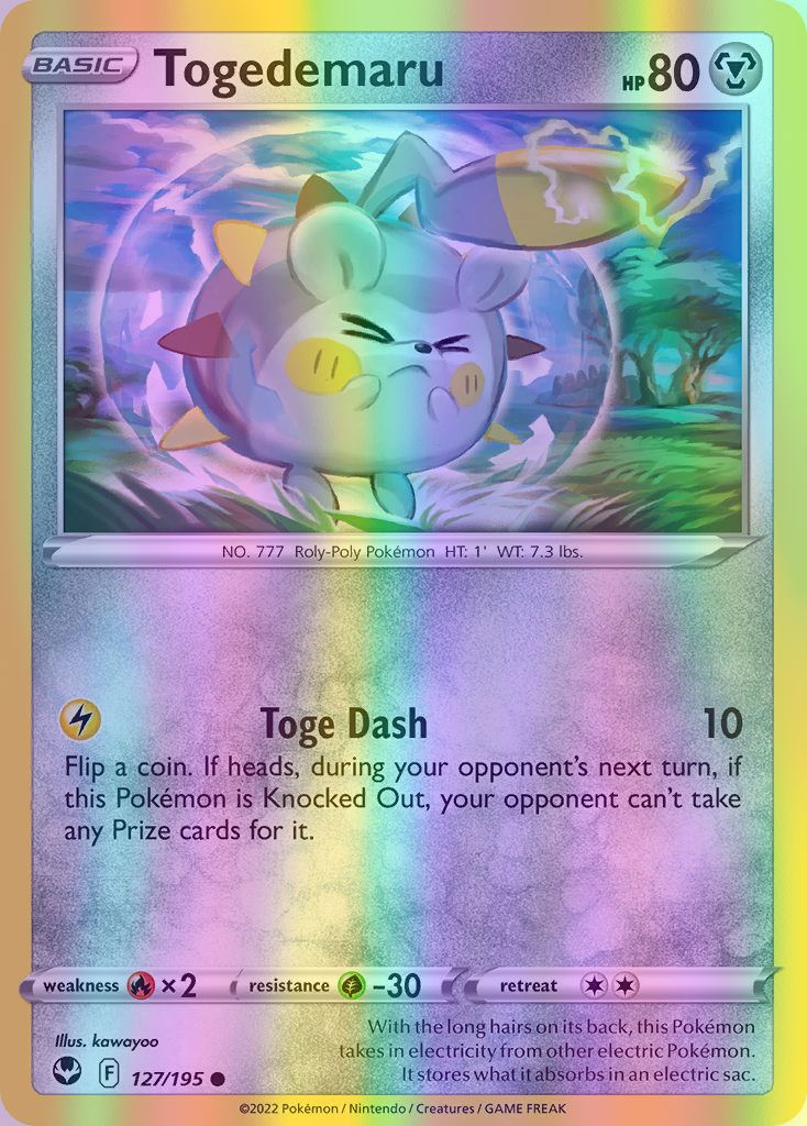 Togedemaru - 127/195 (SWSH12) Common - Near Mint Reverse Holofoil