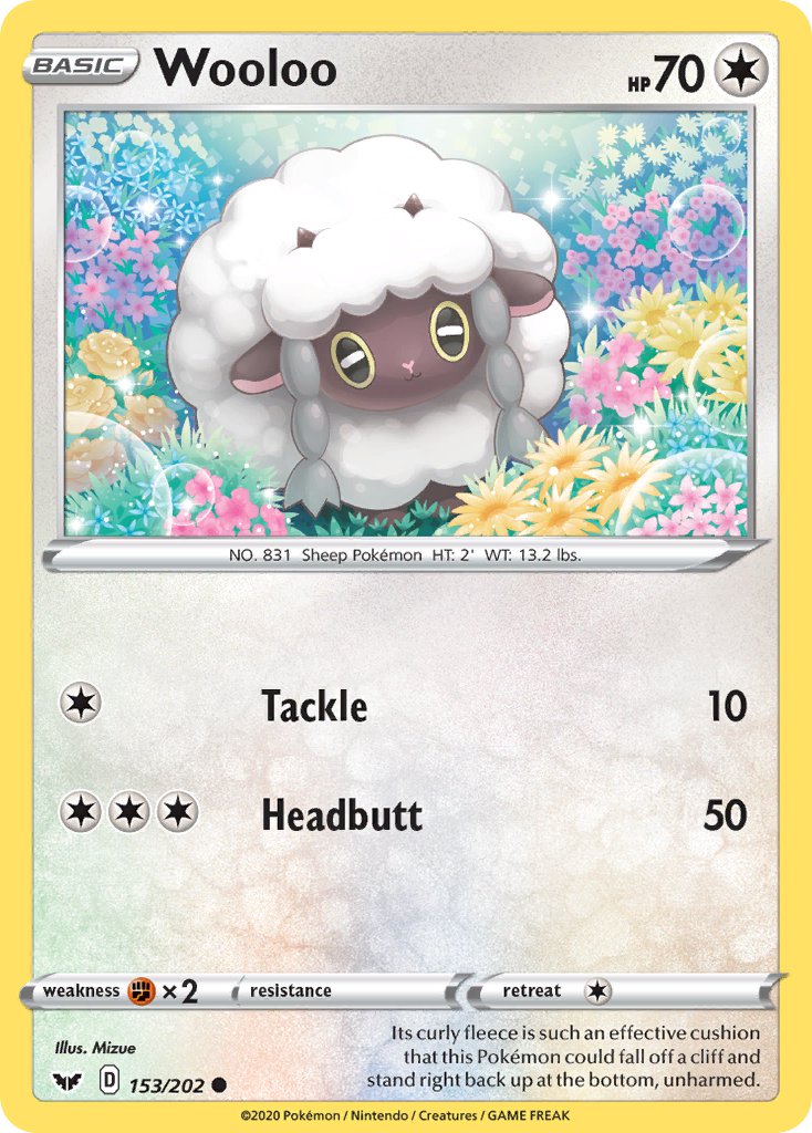 Wooloo - 153/202 (SWSH01) Common - Near Mint